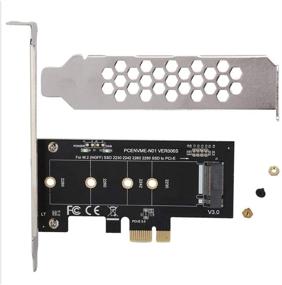 img 2 attached to Карта расширения контроллера хоста MZHOU NVME M.2 SSD до PCI-e x1 - поддерживает M2 NGFF PCI-e 3.0/2.0/1.0, NVME/AHCI, M-Key, 2280/2260/2242/2230 твердотельные накопители с низким профилем.