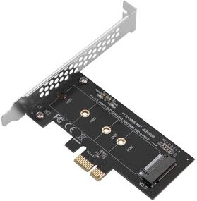 img 1 attached to Карта расширения контроллера хоста MZHOU NVME M.2 SSD до PCI-e x1 - поддерживает M2 NGFF PCI-e 3.0/2.0/1.0, NVME/AHCI, M-Key, 2280/2260/2242/2230 твердотельные накопители с низким профилем.