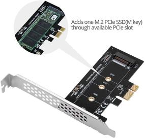 img 3 attached to Карта расширения контроллера хоста MZHOU NVME M.2 SSD до PCI-e x1 - поддерживает M2 NGFF PCI-e 3.0/2.0/1.0, NVME/AHCI, M-Key, 2280/2260/2242/2230 твердотельные накопители с низким профилем.