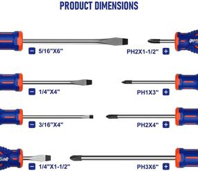 img 1 attached to Набор магнитных отверток InPower - 8 штук крестовых и шлицевых отверток для домашнего ремонта и улучшения.