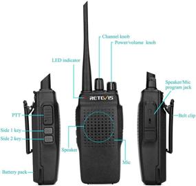 img 3 attached to 📻 Ретевис RT26: Радиостанции для взрослых с дальней дальностью действия и возможностью перезарядки - 3000mAh VOX-устройства Walkie Talkie (3 штуки)