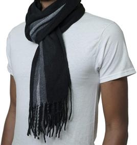 img 2 attached to 🧣 Warm Up in Style: Alpine Swiss Winter Scarves for Men – Unisex Accessories