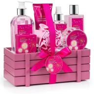 🌼 luxury flower dandelion gift baskets for women, home spa set, perfect mother's day & anniversary gifts for her - 8 piece bath & body set logo