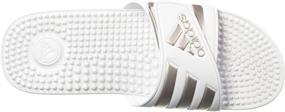 img 2 attached to 👟 Women's Adidas Adissage Shoes - White/Black - US Sizes