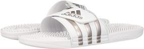 img 1 attached to 👟 Women's Adidas Adissage Shoes - White/Black - US Sizes