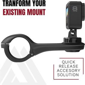 img 3 attached to 🚲 KOM Cycling Top Mount: Quarter Turn GoPro Adapters for Garmin & Wahoo Bike Mounts - Ideal for Camera & Light Mounting!