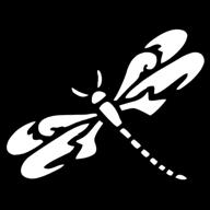 🐉 new white 5" vinyl sticker/decal - dragonfly logo