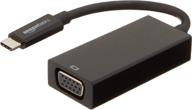 black usb 3.1 type-c to vga adapter cable by amazon basics - enhanced seo logo