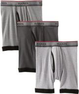 трусы-боксеры hanes big boys' platinum ringer (набор из 3 штук): удобное и стильное нижнее белье для мальчиков. логотип