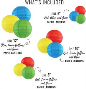 img 2 attached to Just Artifacts Decorative Round 12Pcs Assorted Paper Lanterns (Color: Blue