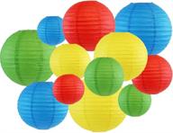 just artifacts decorative round 12pcs assorted paper lanterns (color: blue логотип