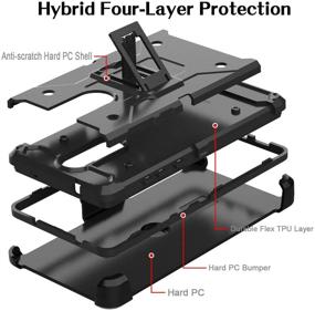 img 3 attached to Чехол Leptech Coolpad Legacy: Полный чехол-броня для телефона с подставкой (черный)