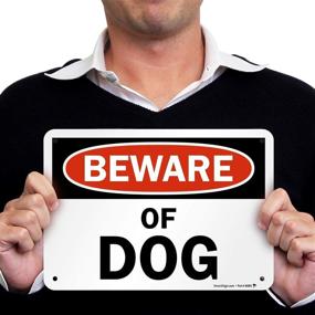 img 2 attached to 🐾 Occupational Health & Safety Products: Enhanced Beware-Of-Dog Sign