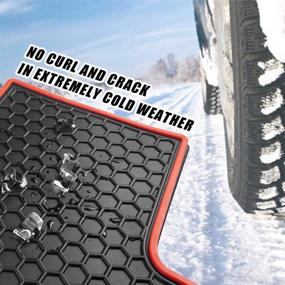 img 2 attached to 🚗 Biosp Car Floor Mats 2014-2017 Honda Accord 9th Gen: Full Black, Custom Fit, Heavy Duty Rubber Liners, All-Weather Guard, Odorless