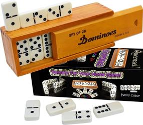 img 3 attached to Wooden Queensell Premium Dominoes Set in a Stylish Case