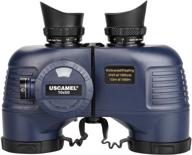 uscamel 10x50 marine binoculars for adults - waterproof binoculars with rangefinder compass, bak4 prism fmc lens - ideal for navigation, bird watching, hunting - includes tripod adapter logo