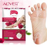 🌹 3 pack rose foot peel masks - exfoliating foot masks for baby feet, remove dead skin and calluses, repair rough heels in 1-2 weeks - great gift for men and women (lavender scent) logo