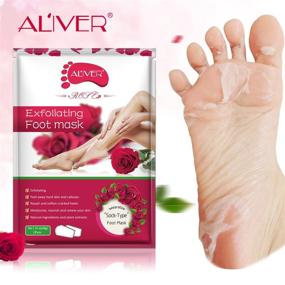 img 4 attached to 🌹 3 Pack Rose Foot Peel Masks - Exfoliating Foot Masks for Baby Feet, Remove Dead Skin and Calluses, Repair Rough Heels in 1-2 Weeks - Great Gift for Men and Women (Lavender Scent)