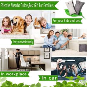 img 3 attached to 8 PACKS Charcoal Bags Odor Absorber: Natural, Non-Toxic, Eco-Friendly & Effective Air Purifying Bag 🌿 for Home, Car, Closet, Shoes, Basement – Bamboo Activated Charcoal Air Freshener, Moisture Absorber, and Odor Eliminator