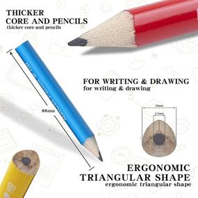 img 1 attached to 🖍️ NatCot Triangular Fat Pencil: Ideal Writing Tool for Kids Aged 2-8 Years