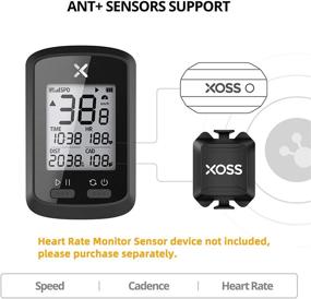 img 3 attached to XOSS G+ GPS Bike Computer ANT+ with Smart Cadence Sensor and Bluetooth Connectivity - Wireless Bicycle Speedometer Odometer, Waterproof MTB Tracker for All Bikes (Includes XOSS Heart Rate Monitor Support)