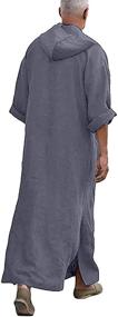 img 2 attached to 👕 Yaohuole V Neck Sleeve Kaftan: Fashionable Casual Men's Clothing for Every Occasion