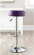 safavieh home collection jude purple adjustable swivel gas lift bar stool - height range 25.6-31.5 inches logo