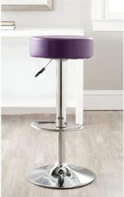 img 4 attached to Safavieh Home Collection Jude Purple Adjustable Swivel Gas Lift Bar Stool - Height Range 25.6-31.5 Inches