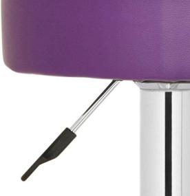 img 2 attached to Safavieh Home Collection Jude Purple Adjustable Swivel Gas Lift Bar Stool - Height Range 25.6-31.5 Inches