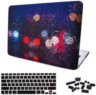 ciaoye 13 inch macbook air case 2018 2019 a1932: hard plastic cover with keyboard cover and dustproof plug - rain road logo