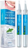 🦷 teeth whitening pen - teeth stain remover to whiten teeth - effective, painless whitening with no sensitivity - easy to use, natural mint flavor - 2pcs, 0.1fl oz logo