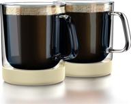 ☕ ultimate double insulated large glass coffee: unparalleled aroma & temperature retention логотип