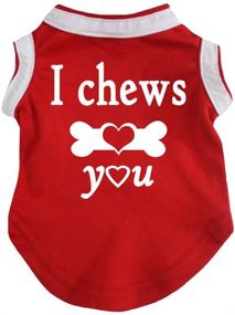 img 2 attached to 🐶 Petitebella I Chews You Red Puppy Dog Shirt: Adorable Apparel for Your Pup!