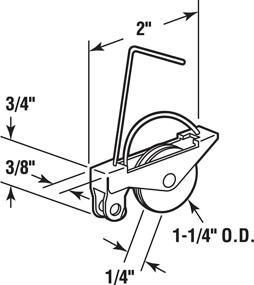 img 1 attached to 🔧 Enhance Your Screen Door with Prime-Line B 515 Tension Spring - Pack of 2, featuring 1-1/4-Inch Nylon Roller