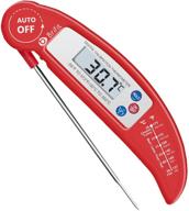 🥩 new foldable red meat thermometer: high accuracy instant read, digital cooking thermometer for kitchen, bbq, milk logo