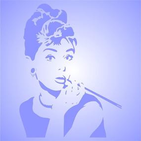 img 2 attached to 🎨 Audrey Hepburn Stencil: 6.5 x 8.5 inch (S) - Famous Actress Star, Breakfast at Tiffany's Stencil for Painting