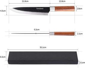 img 2 attached to Нож шеф-повара TenSteed 8 дюймов Gyuto для дома и ресторана - кухонный нож из высококачественной сплавной стали с круглой ручкой