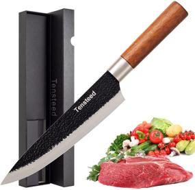 img 4 attached to Нож шеф-повара TenSteed 8 дюймов Gyuto для дома и ресторана - кухонный нож из высококачественной сплавной стали с круглой ручкой