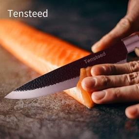 img 1 attached to Нож шеф-повара TenSteed 8 дюймов Gyuto для дома и ресторана - кухонный нож из высококачественной сплавной стали с круглой ручкой