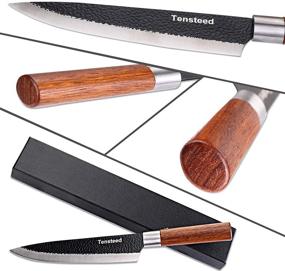 img 3 attached to Нож шеф-повара TenSteed 8 дюймов Gyuto для дома и ресторана - кухонный нож из высококачественной сплавной стали с круглой ручкой