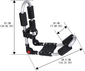 img 3 attached to 🚣 Зазывает в поход! Складной кронштейн для каяка ZOVOTA J-Bar Roof Rack Sets - Регулируемый кронштейн для каяка J-стиля на крышу автомобиля и внедорожника (серый)