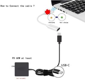 img 1 attached to 💻 USB-C женский разъем к магнитному адаптеру кабеля для зарядки с коннектором T Tip для Pro 13/15 дюймов и Air 11/13 дюймов (после моделей 2012 года)