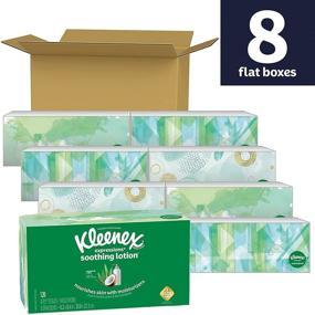 img 3 attached to 🌴 Kleenex Expressions Soothing Lotion Facial Tissues with Coconut Oil, Aloe & Vitamin E - 8 Flat Boxes, 960 Total Tissues!
