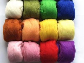 img 1 attached to 🧶 T.F GHG Wool Roving: 20 Vibrant Colors, 250G/8.8OZ, 100% Natural New Zealand Wool - Perfect for Needle Felting, Yarn Crafts, and Beginner Needlecrafts - Includes Video Tutorials!