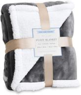 🎁 soft & cozy grey throw blanket: perfect gift for women, bed, get well, birthday - fleece, fuzzy, plush, sherpa (50" x 60") logo