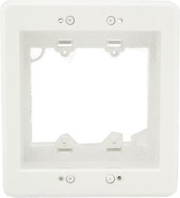 img 3 attached to 🔌 Arlington LVU2W-1 Recessed Low Voltage Mounting Bracket & Paintable Wall Plate, Double Gang, White