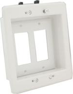 🔌 arlington lvu2w-1 recessed low voltage mounting bracket & paintable wall plate, double gang, white логотип