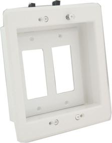 img 4 attached to 🔌 Arlington LVU2W-1 Recessed Low Voltage Mounting Bracket & Paintable Wall Plate, Double Gang, White