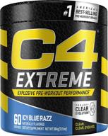 💪 c4 extreme icy blue razz pre workout powder – energy supplement for men & women, 200mg caffeine, beta alanine, creatine – 60 servings logo