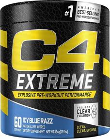 img 4 attached to 💪 C4 Extreme Icy Blue Razz Pre Workout Powder – Energy Supplement for Men & Women, 200mg Caffeine, Beta Alanine, Creatine – 60 Servings